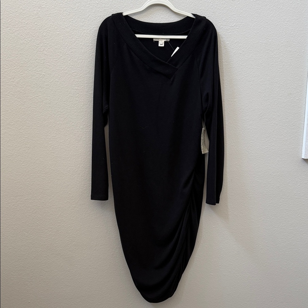 Derek Heart Elegant Black Long Sleeve Dress